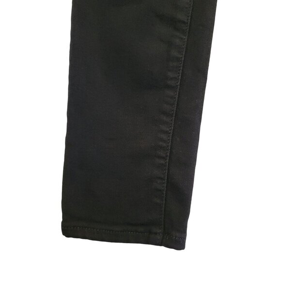 Paige Verdugo Black Eclipse Destructed Ultra Skinny Jeans 27 Dark Wash Mid Rise - Picture 8 of 10